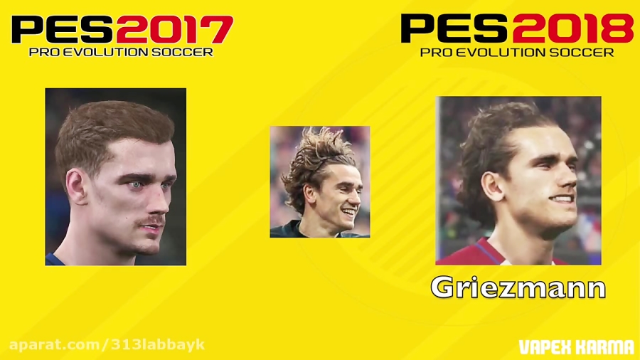 PES 2017 vs PES 2018 France Player Faces Comparison (So Far)
