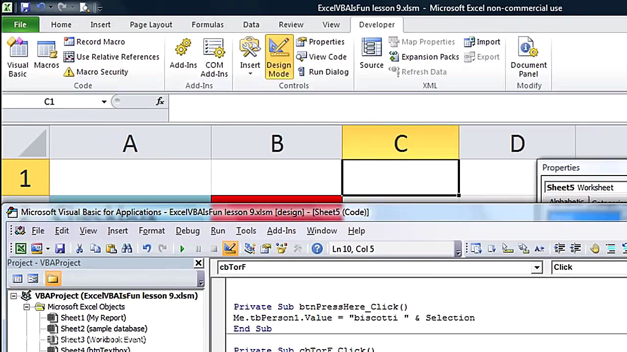 Excel VBA ActiveX Series #2 Checkbox, Changing cell value on click, and background color! مجید کریمی