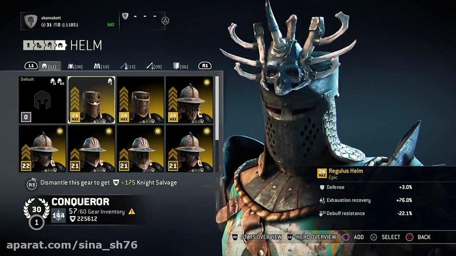 For Honor - Rep 30 Conqueror Gear Stats