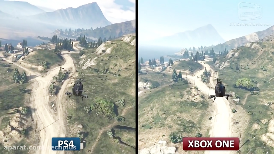 مقایسه گرافیک GTA V در PS4 و PS3 و Xbox One و Xbox 360