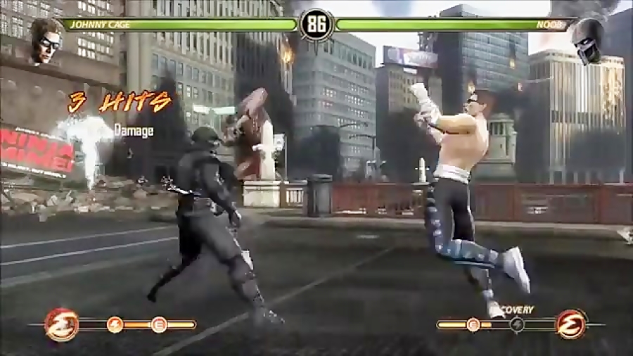 Mortal Kombat 9 Johnny cage vs Noob