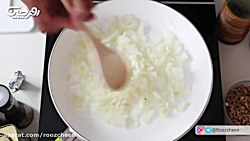 ماکارونی با سویا و سبزیجات