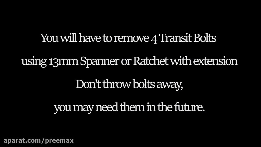 Bosch Washing Machine Transit bolts Removal guide series 4 6 8 etc