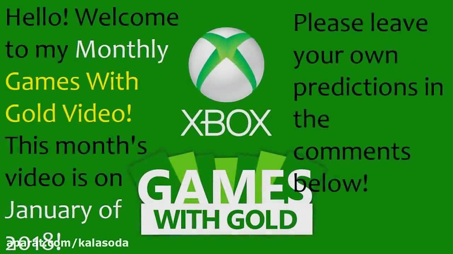 The Games With Gold for January 2018 ( Xbox One and 360 )