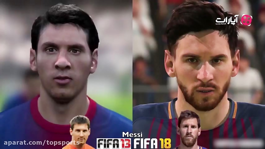 تغییر چهره ستارگان فوتبال از FIFA 13 تا FIFA 18