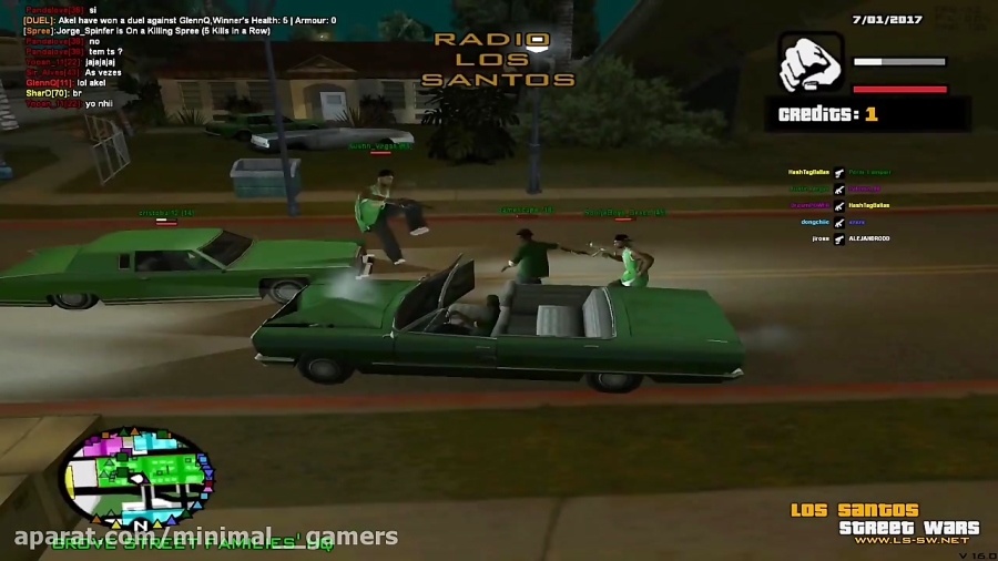 GTA SA Online - GANG WAR IN THE CITY! ( San Andreas Multiplayer )