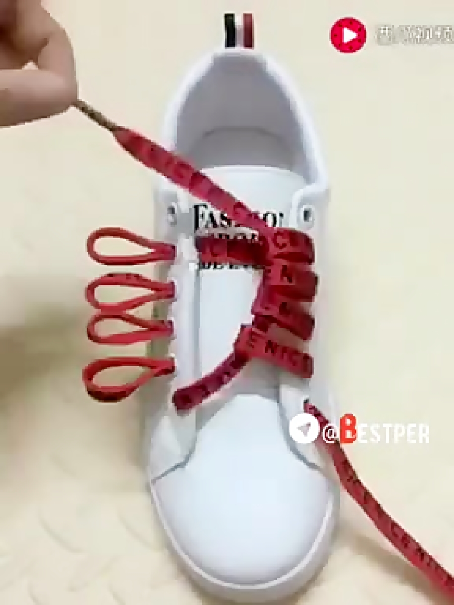 Шнуровка кроссовок с 3 дырками