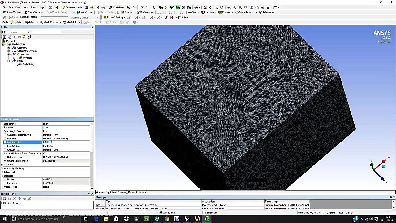 CFD Tutorial - Heat transfer between solid and fluid interface Ansys Fluent میکروسفالی