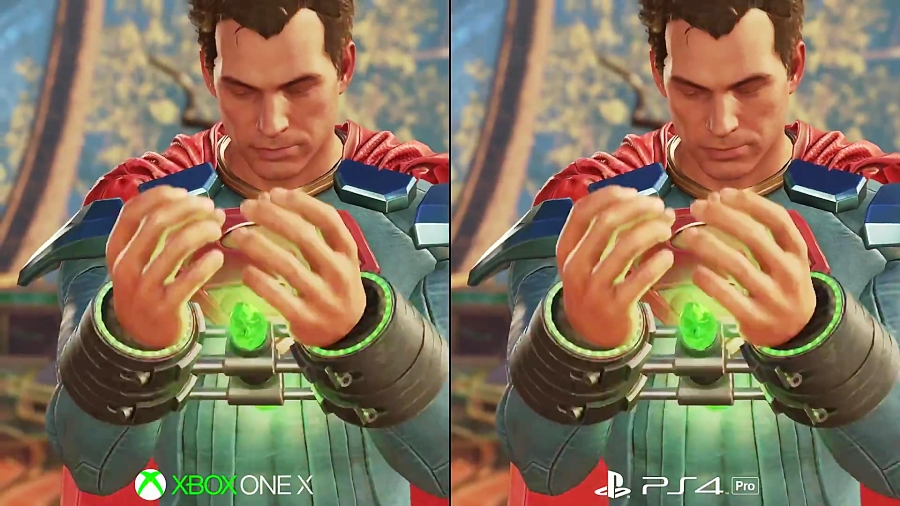 مقایسه گرافیک بازی Injustice 2 XOX vs PS4 Pro