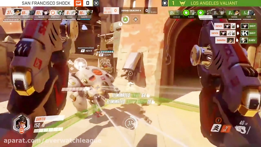 San Francisco Shock vs Los Angeles Valiant (Map 2: Temple of Anubis) | OWL S1: Stage 1 Week 1