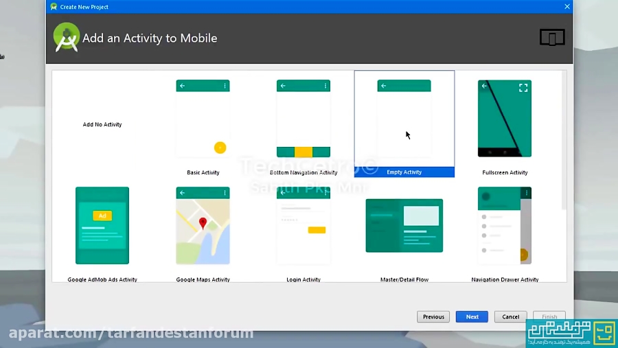 اندروید استودیو-قسمت 1-Android Studio Basics Element