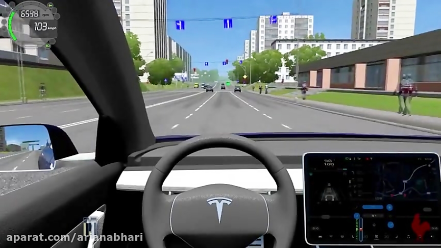 City Car Driving - Tesla Model 3 - Fast Driving