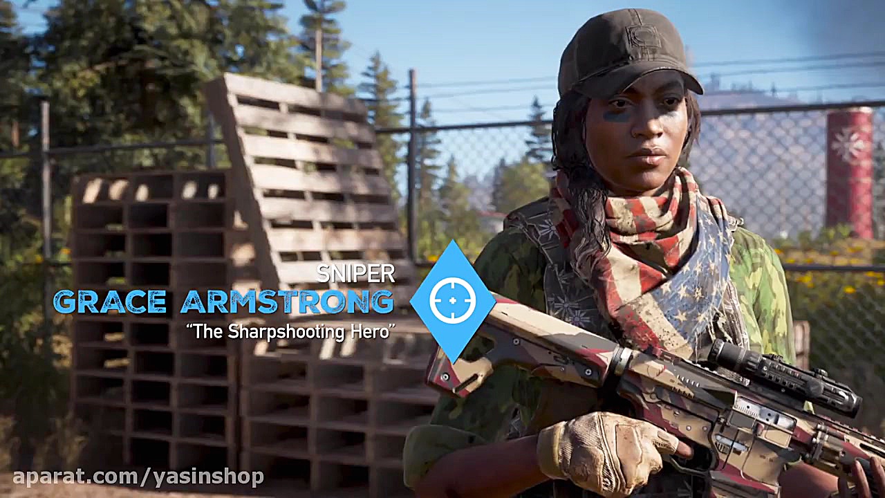 معرفی شخصیت Grace Armstrong در بازی فارکرای 5 | Far Cry زمان63ثانیه