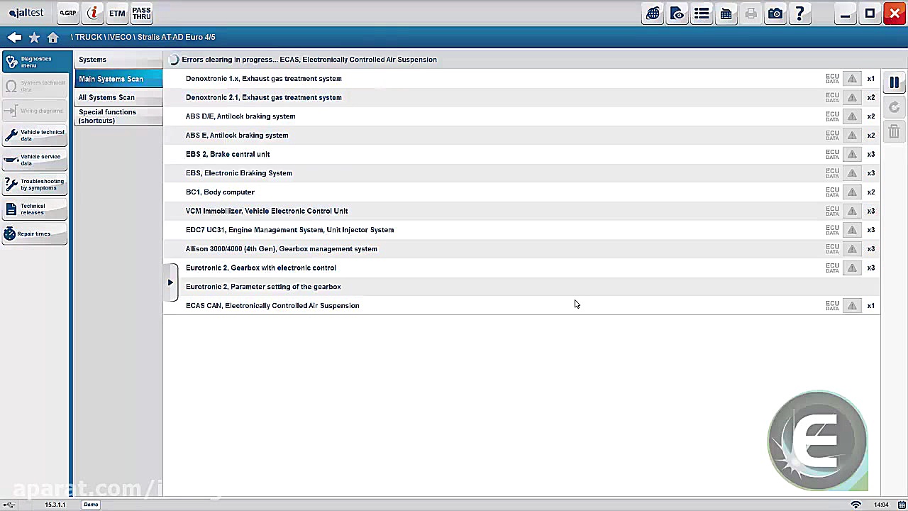 Iveco Stralis System Scan Using Jaltest from Eclipse کاشت ابرو
