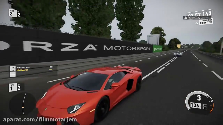 ریس زیبای لامبورگینی و پورشه در بازی Forza 7
