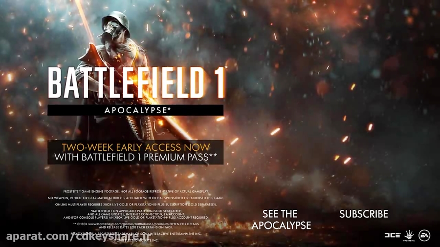 لانچ تریلر Battlefield 1-Apocalypse در CDkeyshare.ir