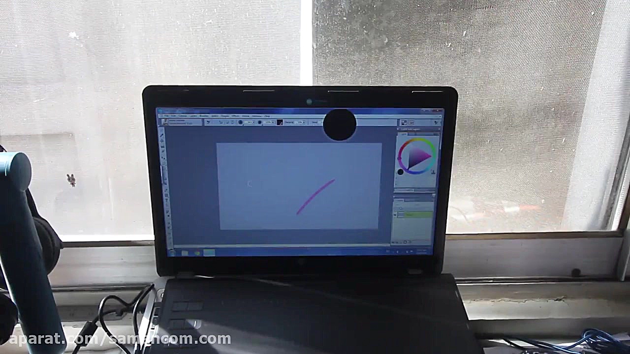 تست سرعت و حساسیت قلم نوری Huion new 1060 plus آنیسکوری