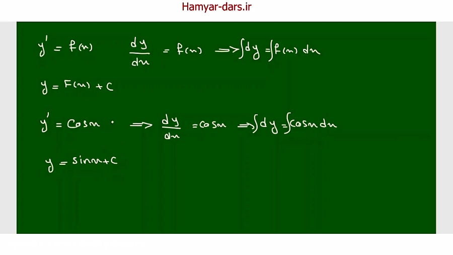 آموزش معادلات دیفرانسیل مرتبه اول