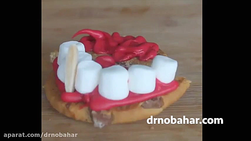 آموزش تهیه شیرینی خانگی به شکل دندان دکتر شکوفه نوبهار