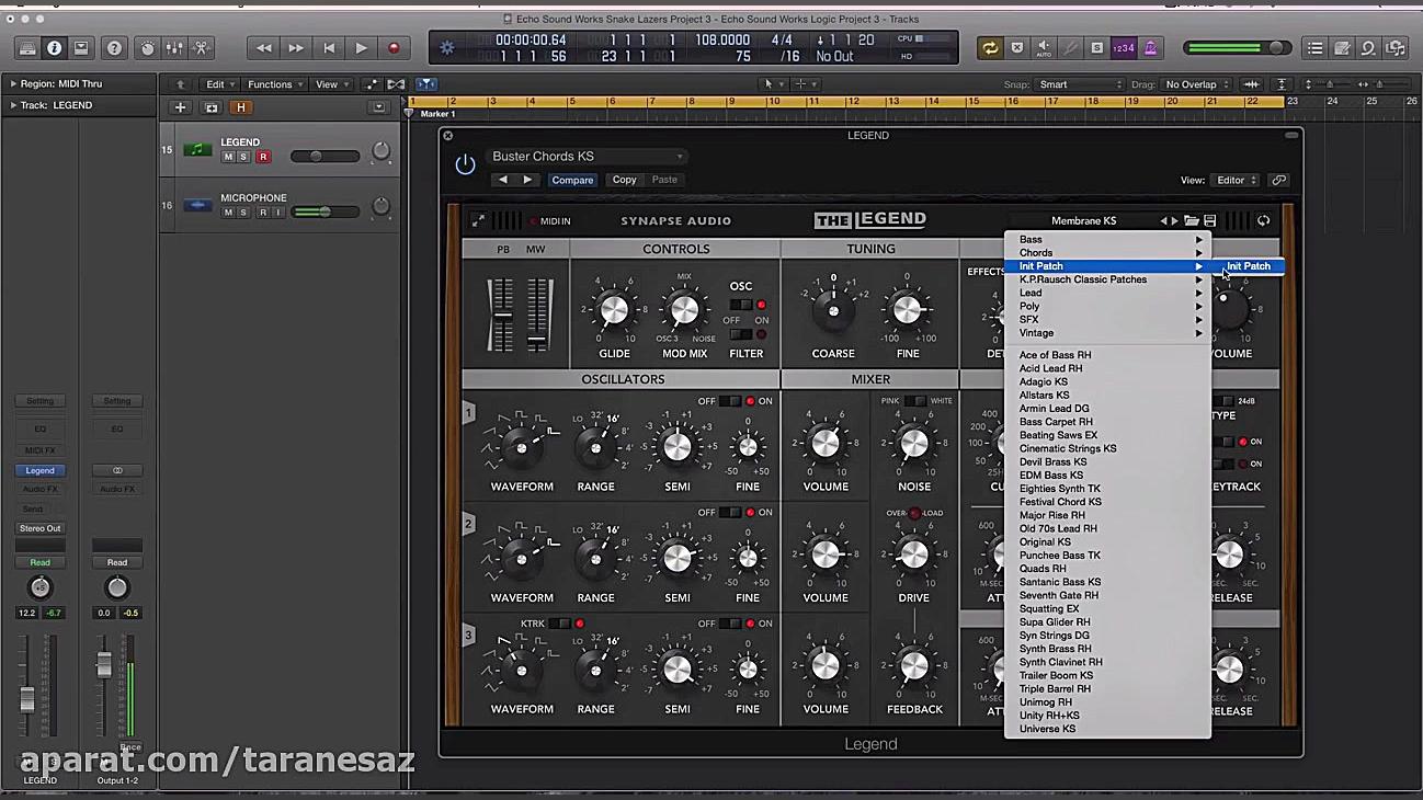 Synapse Audio The Legend - First Look PT 3 - Preset Playthrough زمان870ثانیه