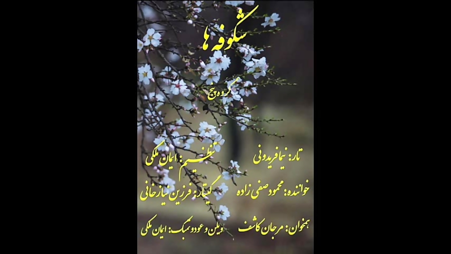 آهنگ شکوفه ها گروه پنج عطاالله خرم آواز محمود صفی زاده تنظیم ایمان ملکی تار نیما فریدونی