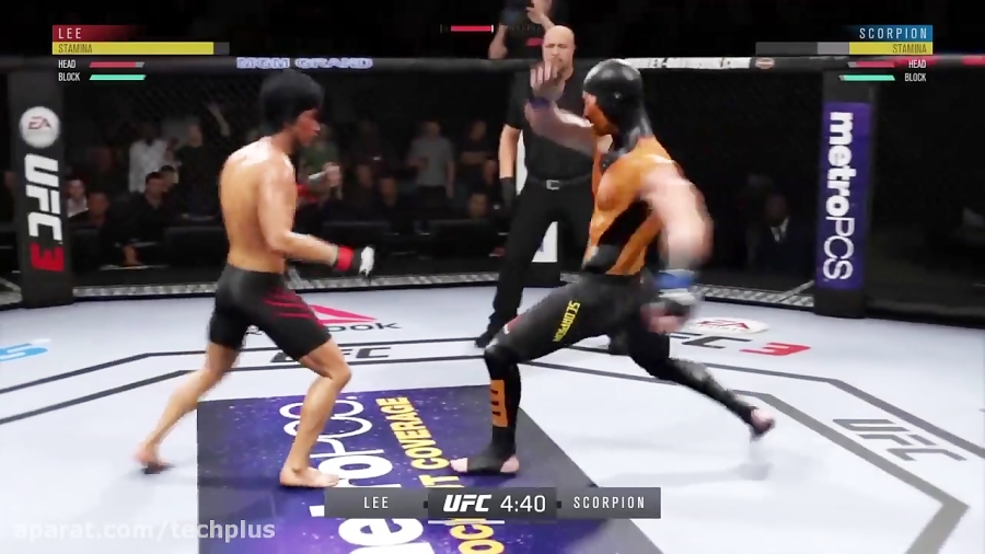 مبارزه بروسلی و اسکورپیون در EA Sports UFC 3