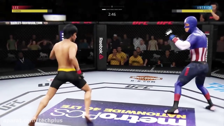 مبارزه بروسلی و کاپیتان آمریکا در EA Sports UFC 3