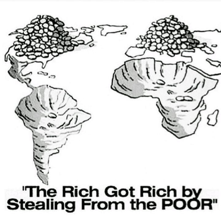 ثروتمند با دزدیدن از فقیر(فقرا) پولدار شد. 
#انگلیسی #اقتصاد #فقیر #ثروتمند 
#english #English