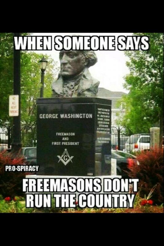 (روی ستون زیر مجسمه نوشته:جورج واشنگتن،فراماسون و اولین رئیس جمهور(امریکا)). وقتی کسی می گه که فراماسونرها کشور(امریکا) رو اداره نمی کنند(این رو بهش نشون بده)/ 
pro spiracy=طرفدار توطئه
#انگلیسی #فراماسون #فراماسونری #امریکا
English #english