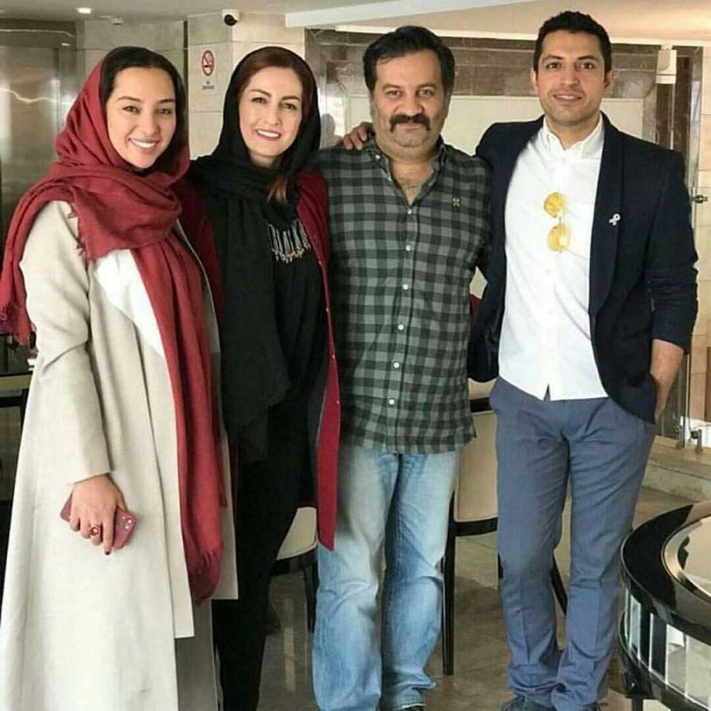 اشکان خطیبی و همسرش و شقایق دهقان و همسرش مهراب قاسمخانی در‌ کنار هم