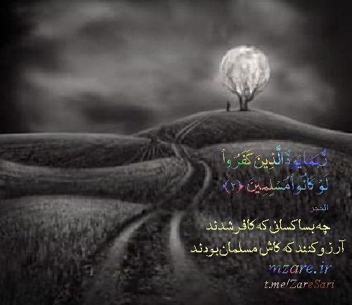 تسلیم حقیقت نشدن حسرت ( ای کاش) می آورد!