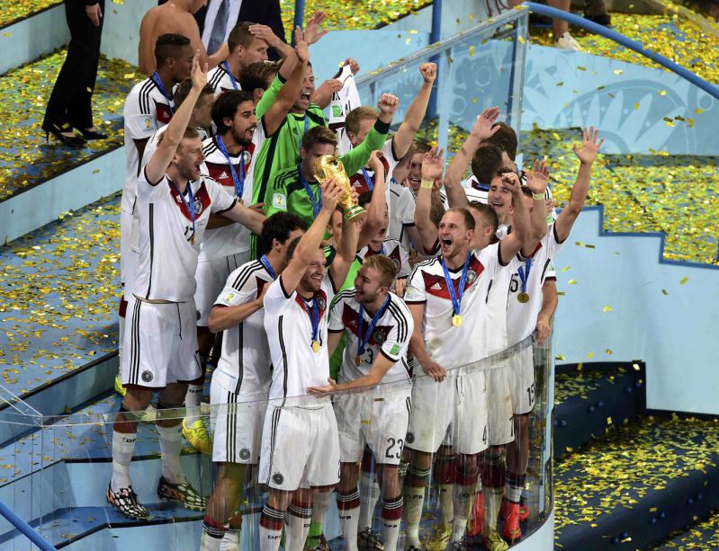 جشن قهرمانی تیم ملی فوتبال آلمان در جام جهانی 2014 برزیل