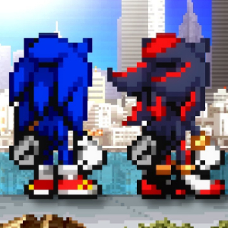 sonic fights land